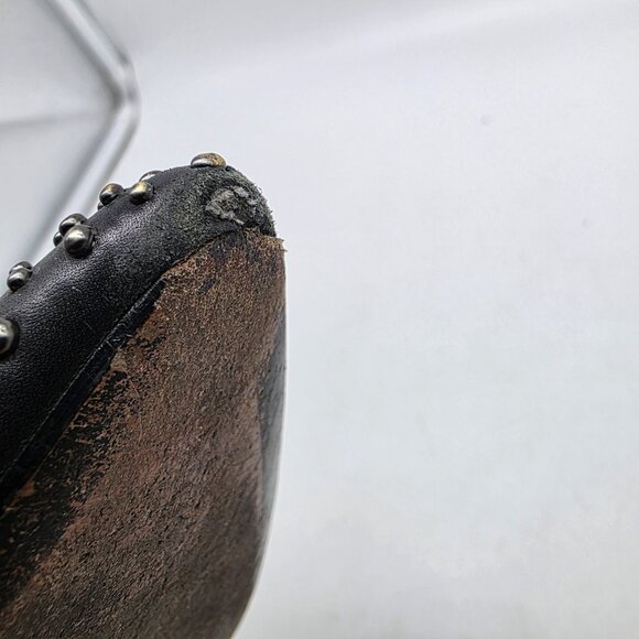 Coach Studded Heels Leather Black Retro Shoes Pumps - Picture 13 of 16